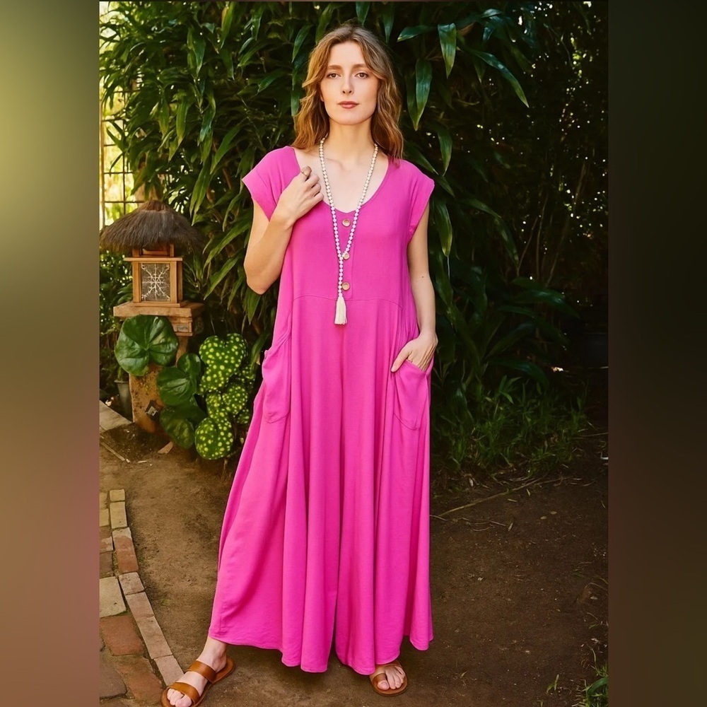 Elegant Pink Maxi Dress